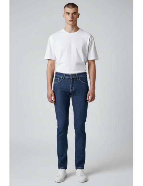 Jeans Uomo Slim Fit Denim...